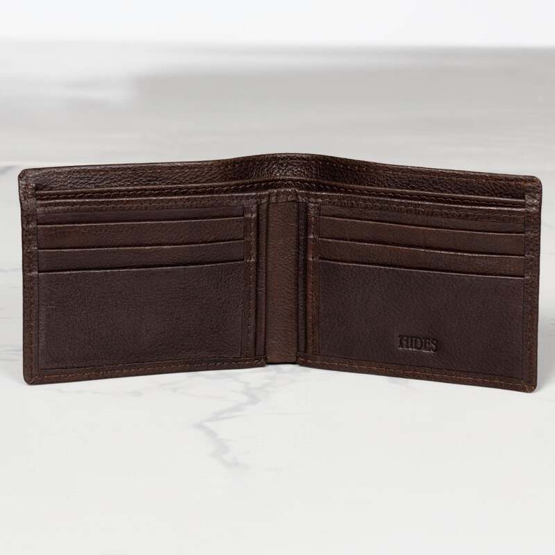 š 6 Cards Leather Wallet - Dark Brown (100% off)