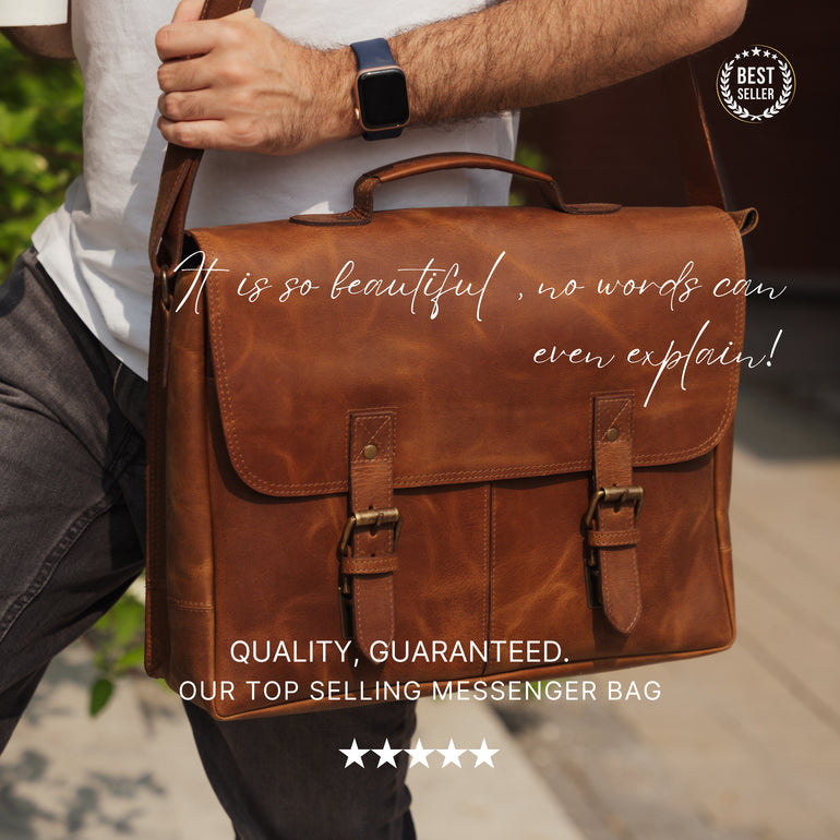 Coarse Leather Messenger - TOP Selling messenger bag
