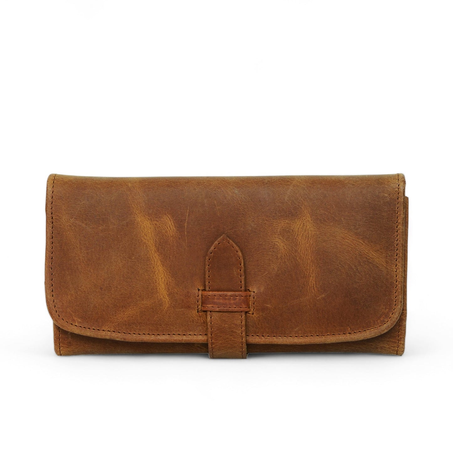 š Leather Trifold Wallet - Saddle Brown (100% off)