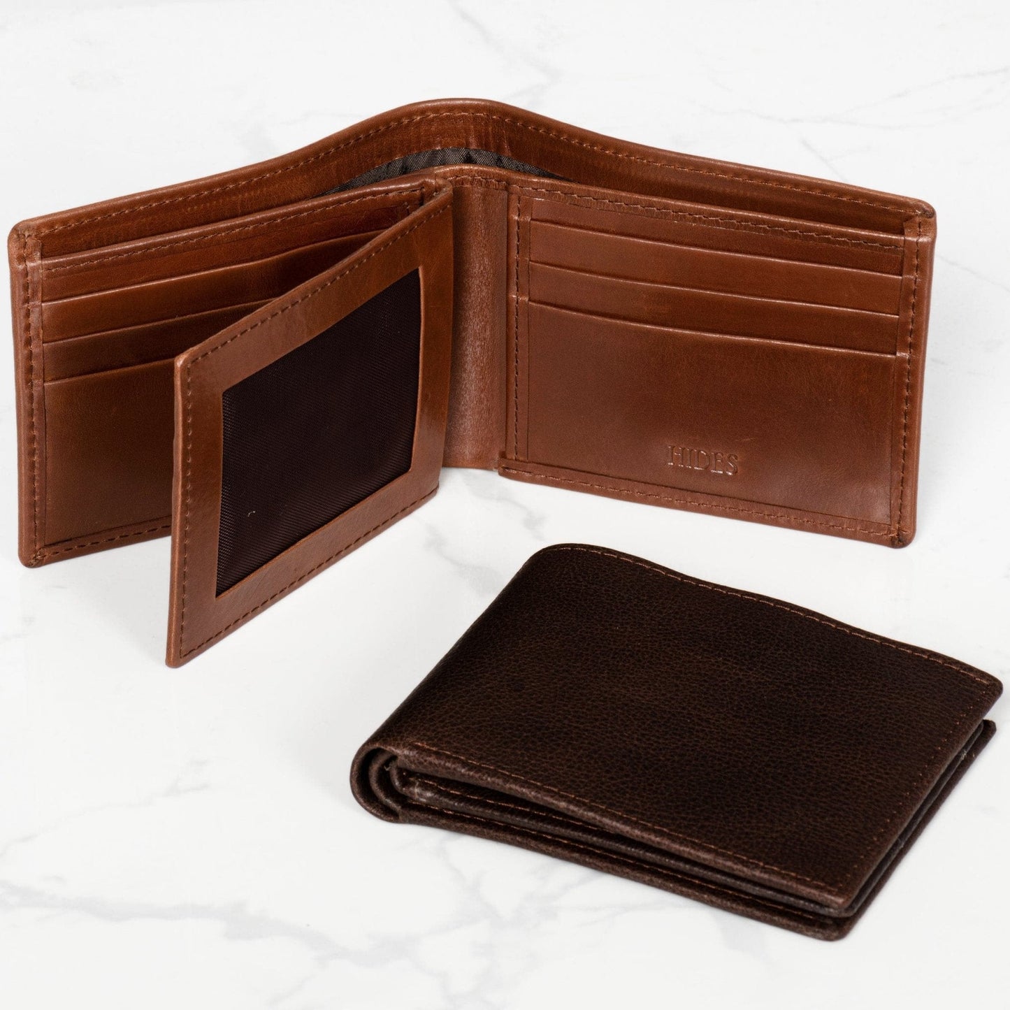 š Mid Wing Leather Wallet - Serena Brown (100% off)