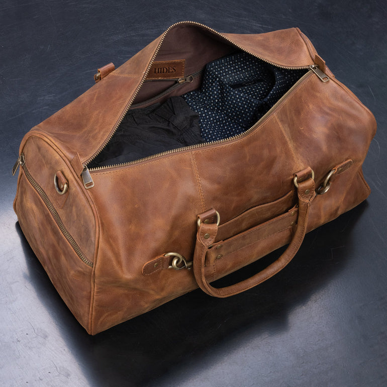 Traveler 45L Leather Duffle - HIDES