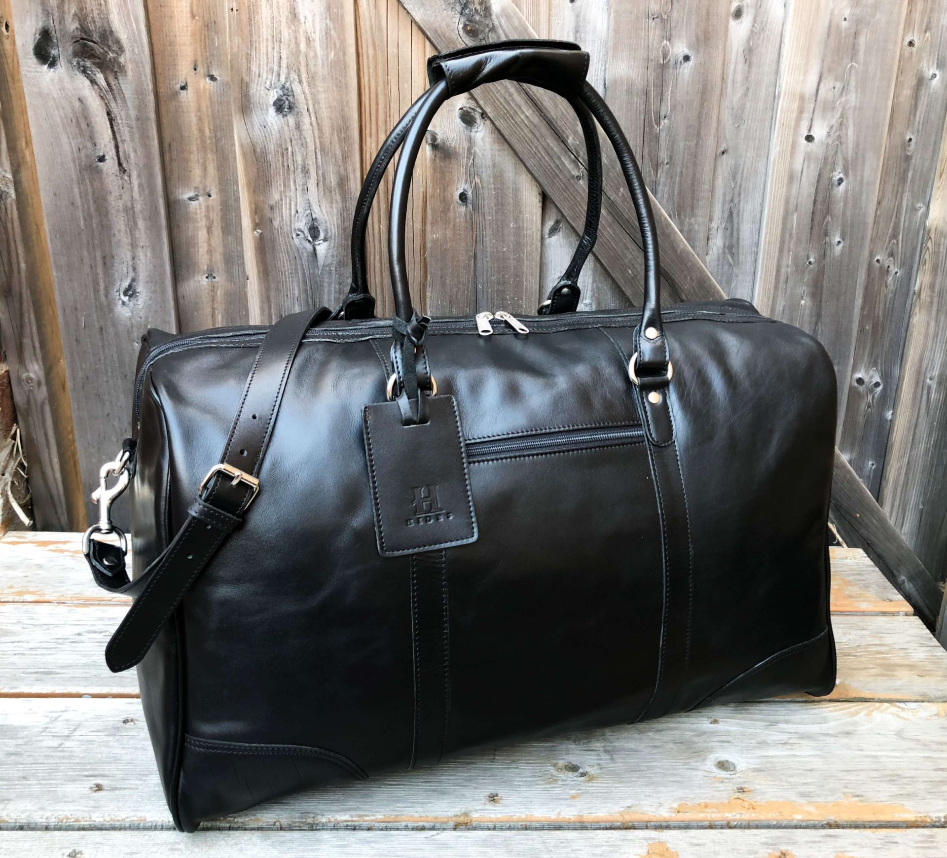 Ladies leather duffle bag sale