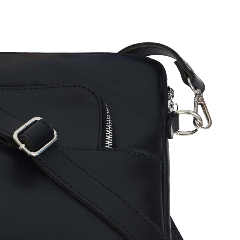 Tech Leather Laptop Sleeve - Black