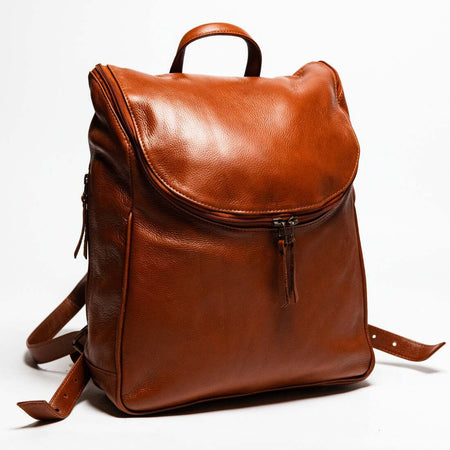 14 inch leather backpack Full-Grain Suitable for university campuses Shop Kelly Tan Leather Backpack