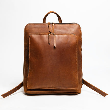 backpack computer made in canada leather Tech Leather Backpack - Sustainable Design