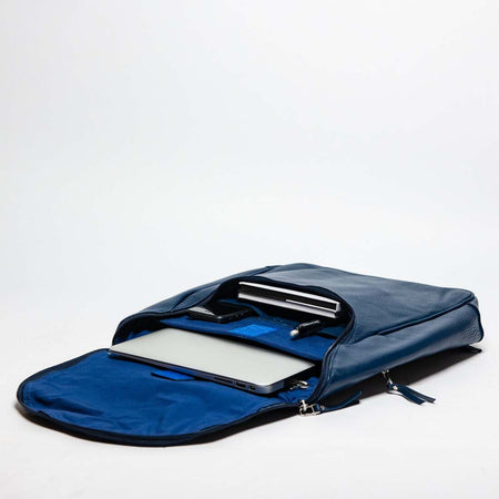bright blue leather backpack Shop Kelly Blue Leather Backpack