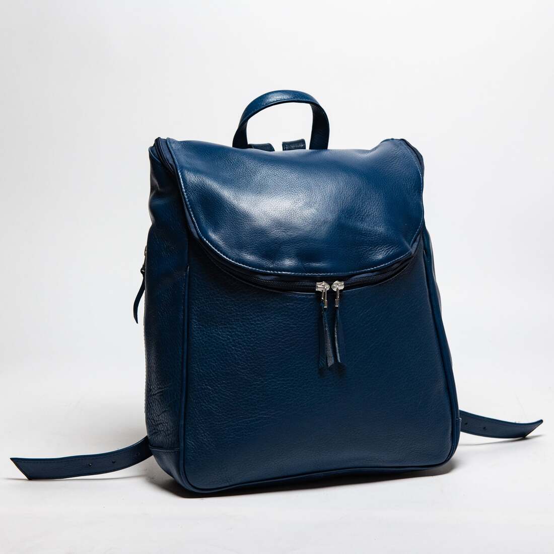 Kelly Leather Backpack - Blue