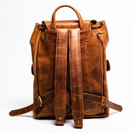 city backpack leather City Leather Backpack