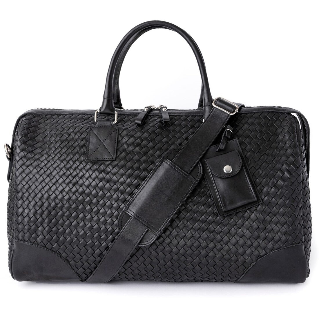 Woven Leather Duffle 50L | Luxury Travel Bag - HIDES
