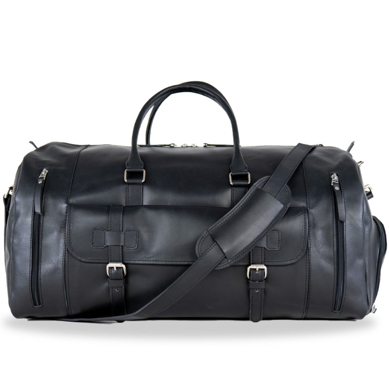 Hides' Alpha Leather Duffle: Ethical Travel Bag with Shoe Compartment ...