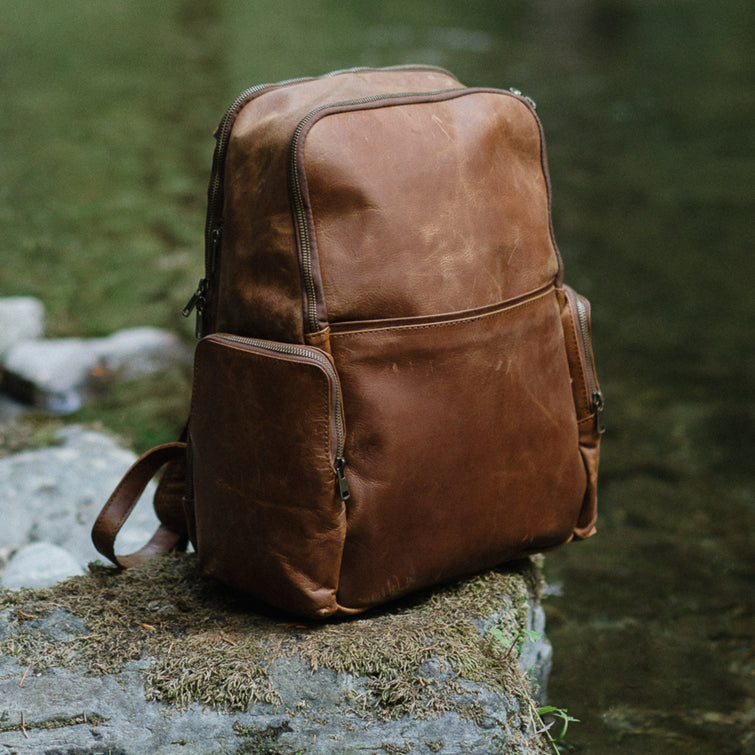 china leather backpacks customized micani Minelli Leather Backpack: Rugged Luxe & Eco-Conscious