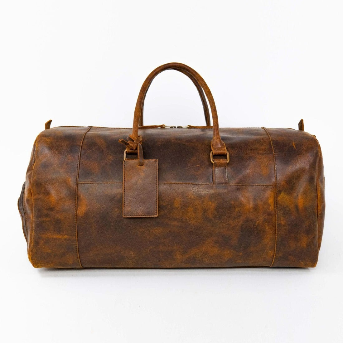 Alpha Leather Duffle | Travel Bag with Shoe Comp - HIDES