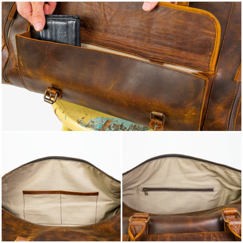 Alpha 46L Leather Duffle - HIDES
