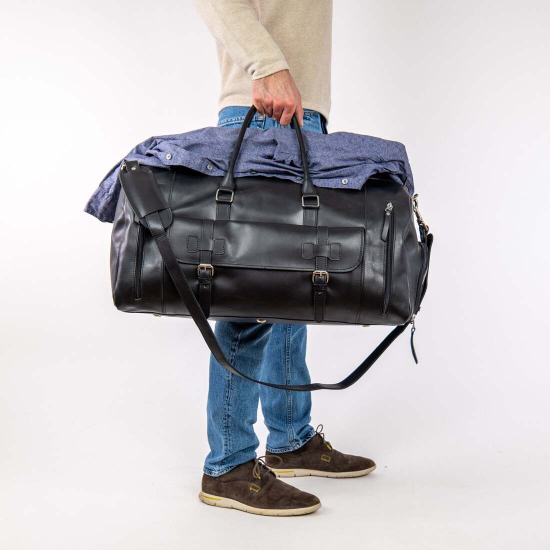 Alpha 46L Leather Duffle - HIDES