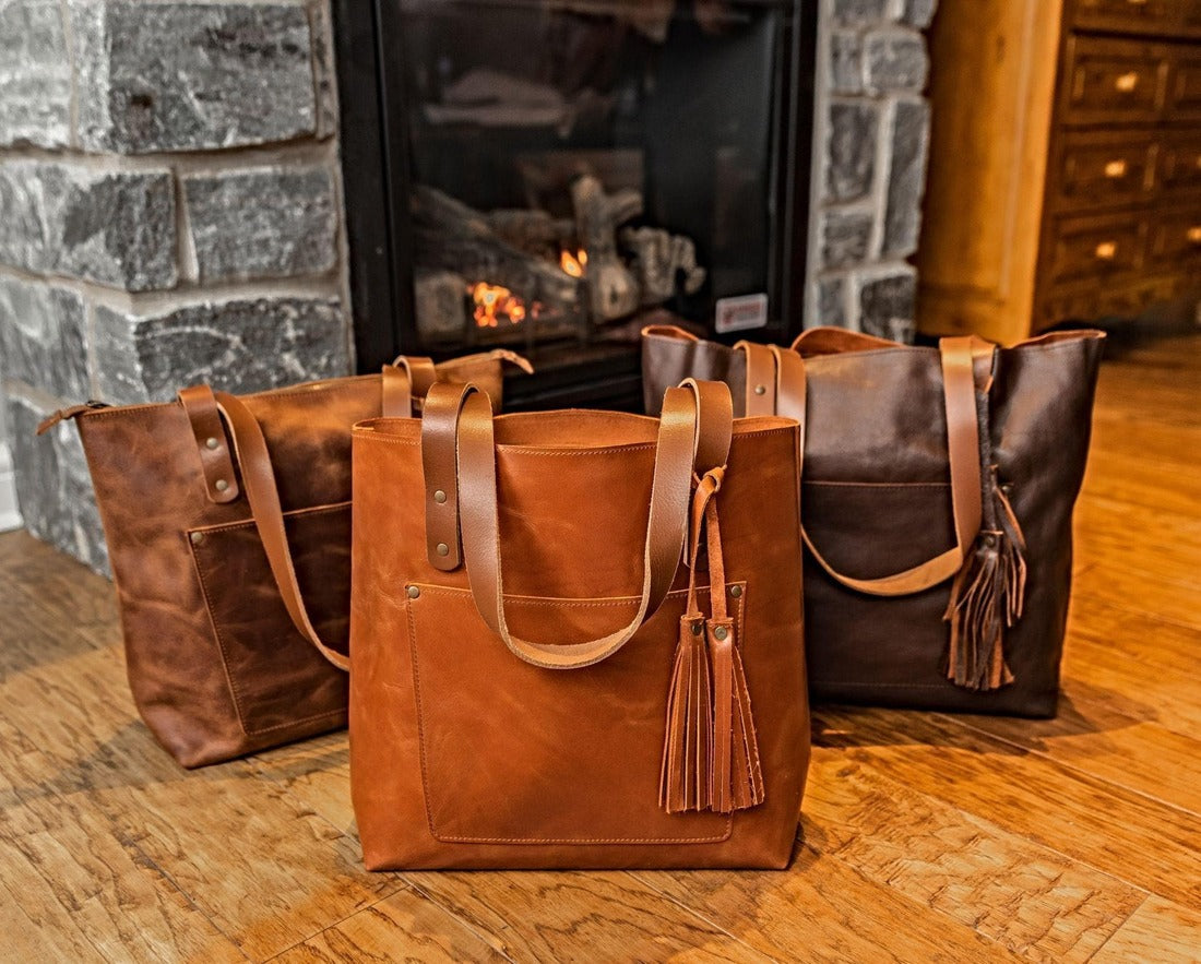 Shop Leather Tote | Coffee Brown | Canada & US – HIDES