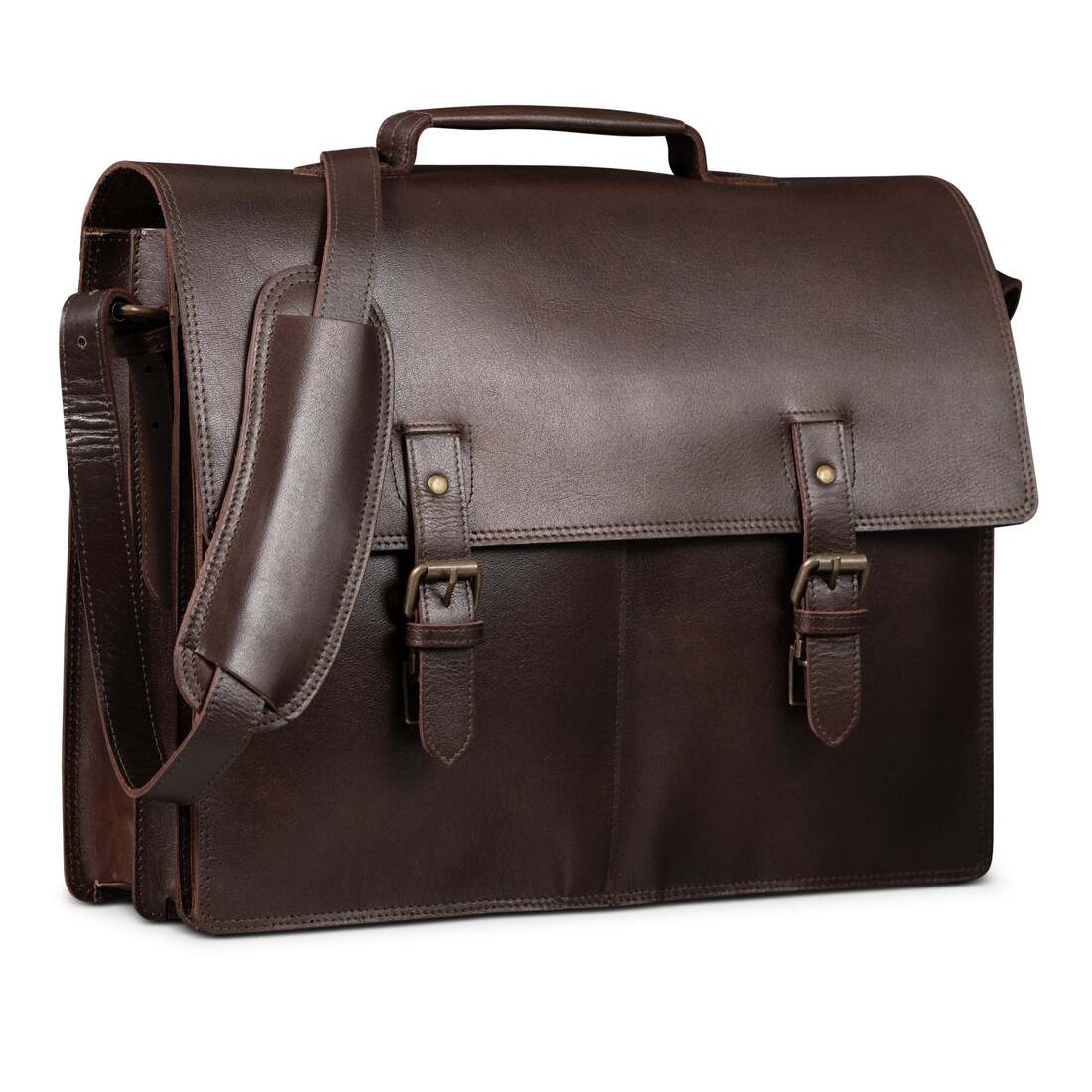 Leather laptop messenger bag 17 inch hotsell