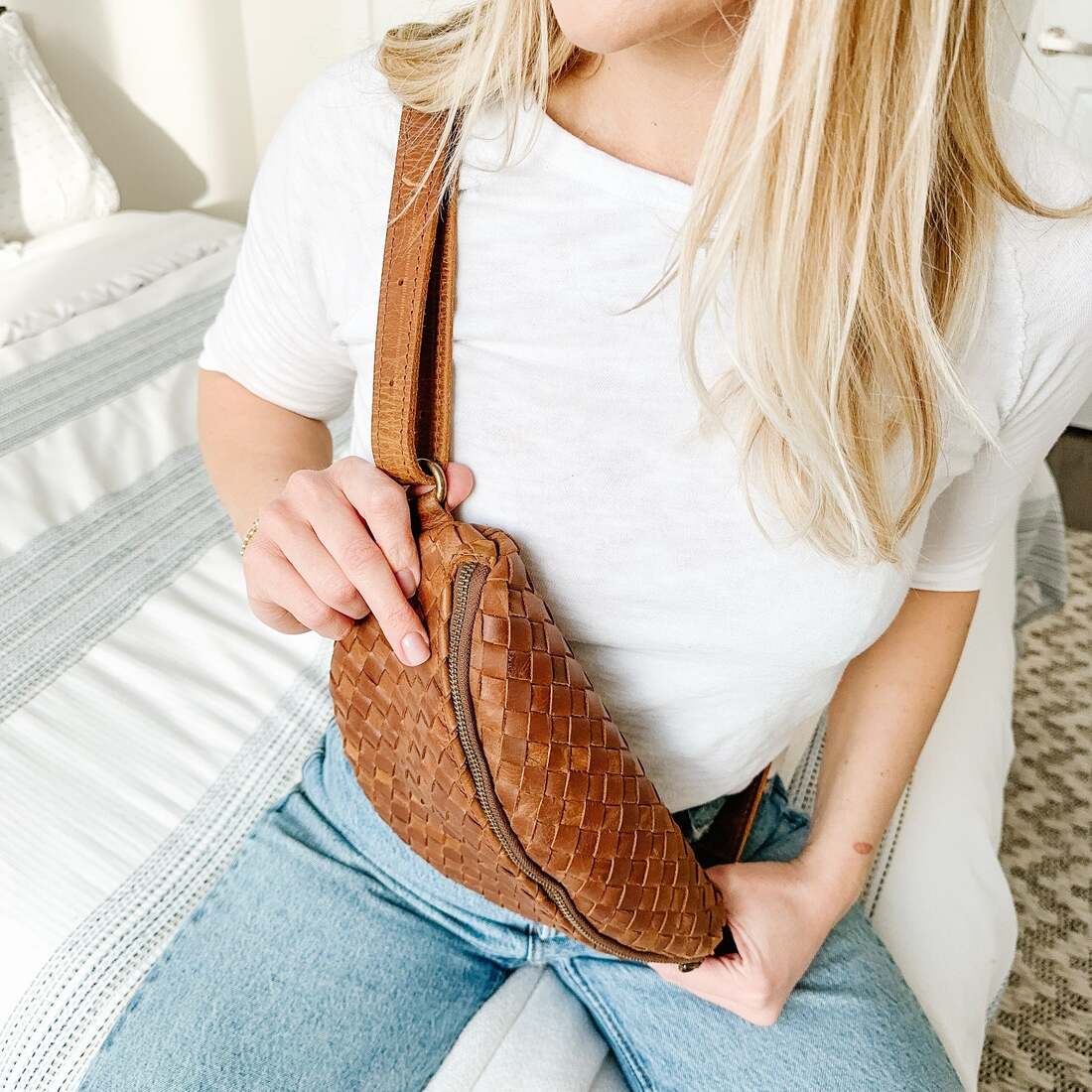 SALE - Brown belt bag for women cheapest - Leather fanny pack for woman - Minimalist waist bag - Leather belt bag - Bum bag from soft leather