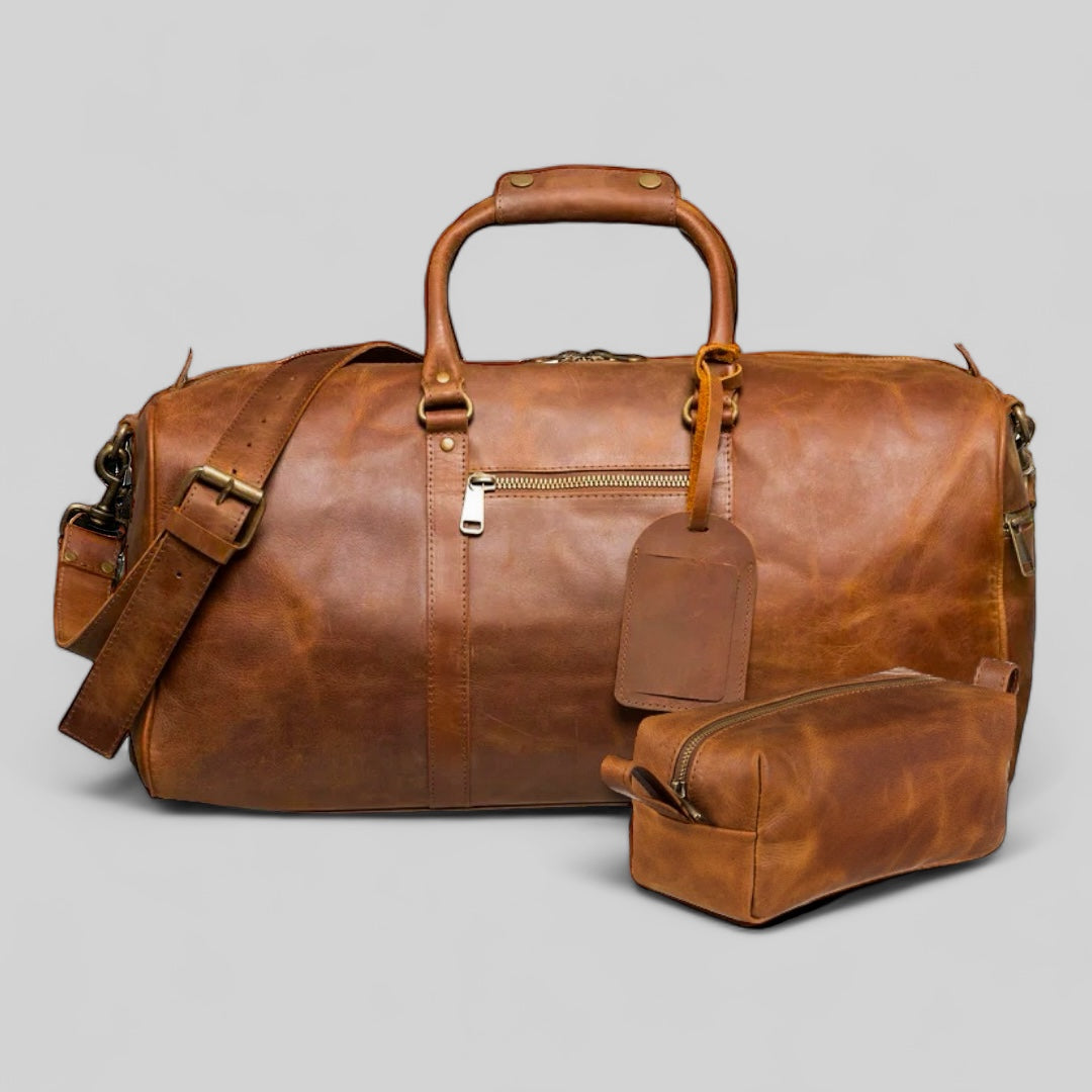 Executive Traveler Gift Set - Saddle Brown