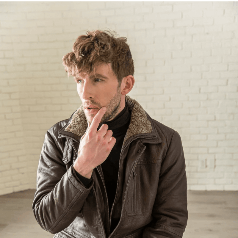 Shearling Collar Leather Coat