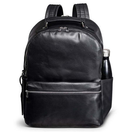 black leather backpack sale S Way Zipper With Leather Pullers Maison de Sabre Leather Backpack