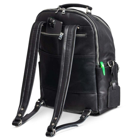 black leather jacket green backpack Canvas and Brown For College Handcrafted Leather Backpack Rucksack