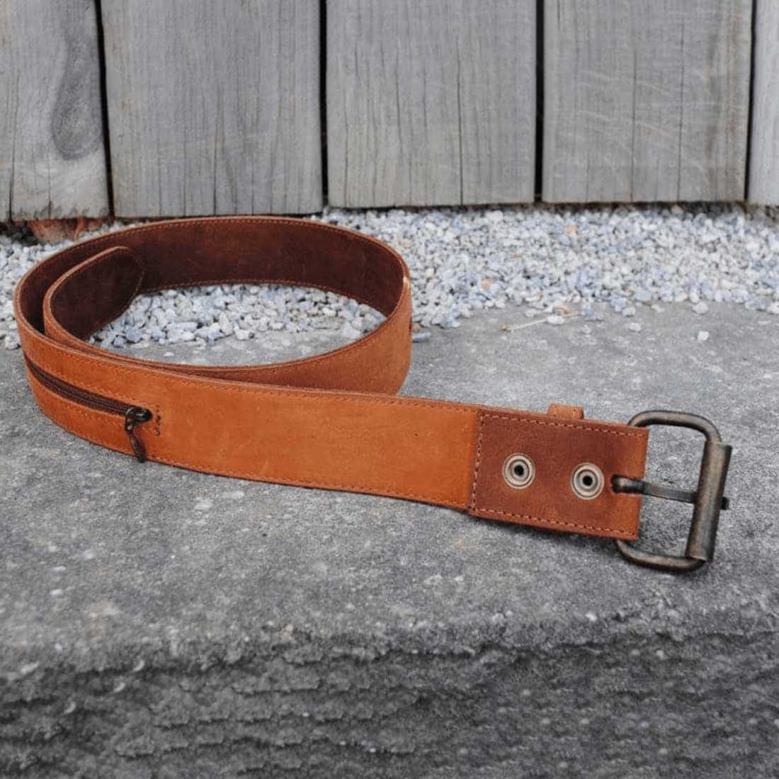 Leather Money Belt - 1.5in