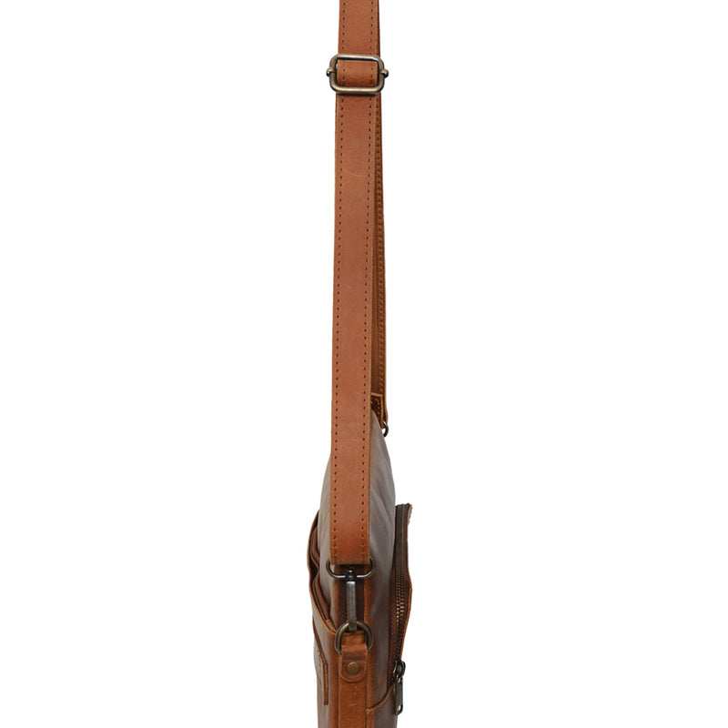 Tech Leather Laptop Sleeve - Saddle Brown