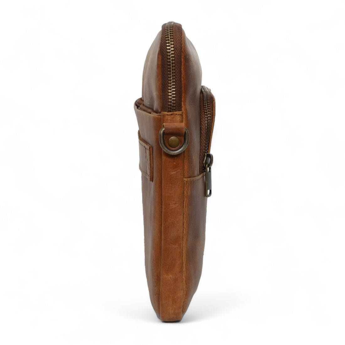 Leather Tech Sleeve - Saddle Brown