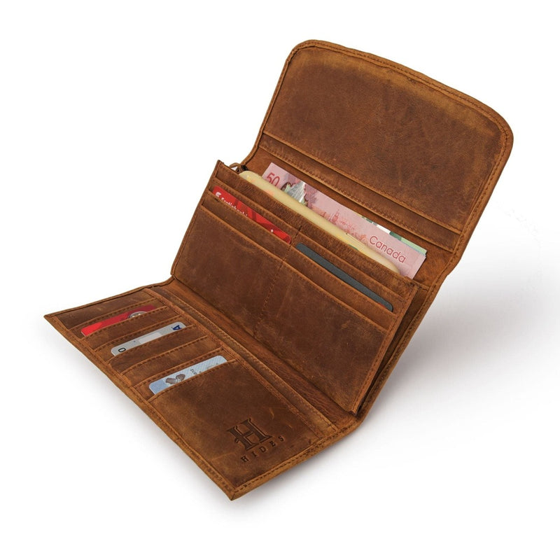Leather Trifold Wallet - Saddle Brown - HIDES