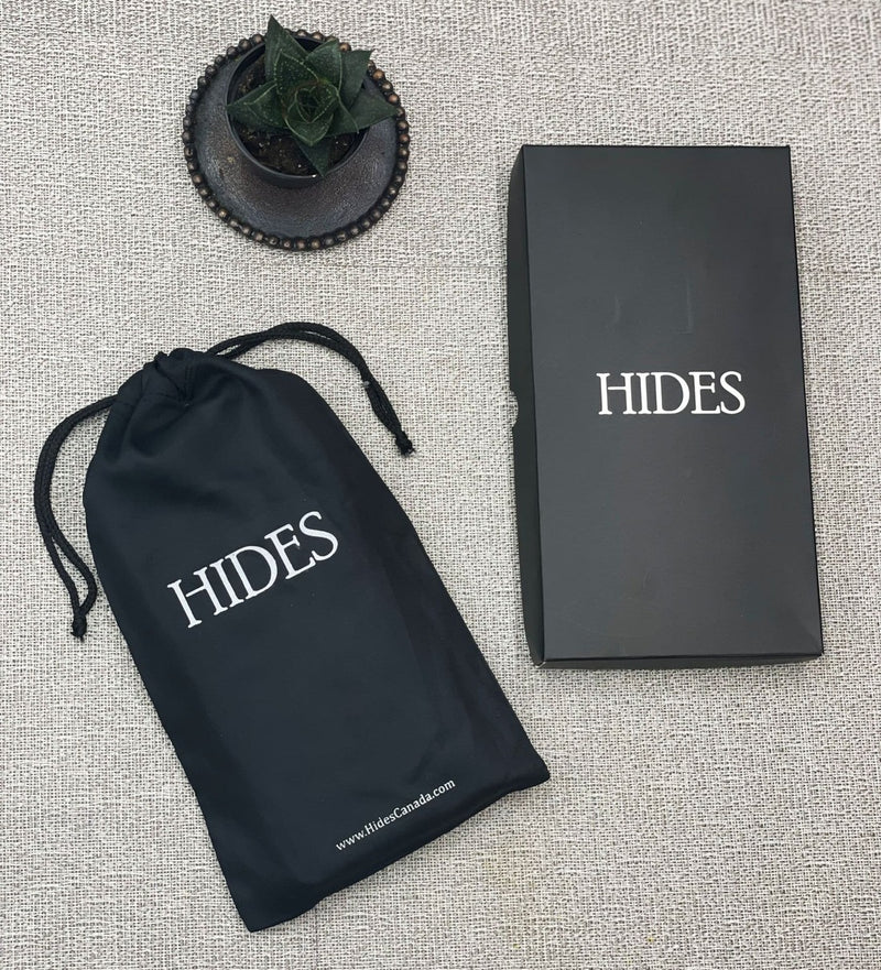 Leather Zip Around Wallet - Black