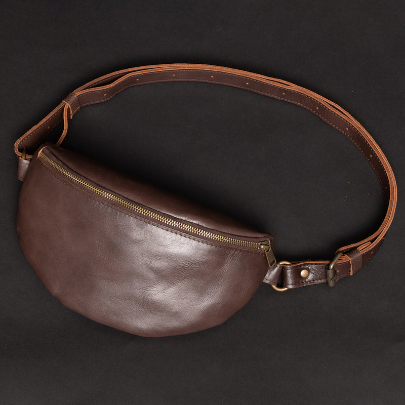 dark brown fanny pack
