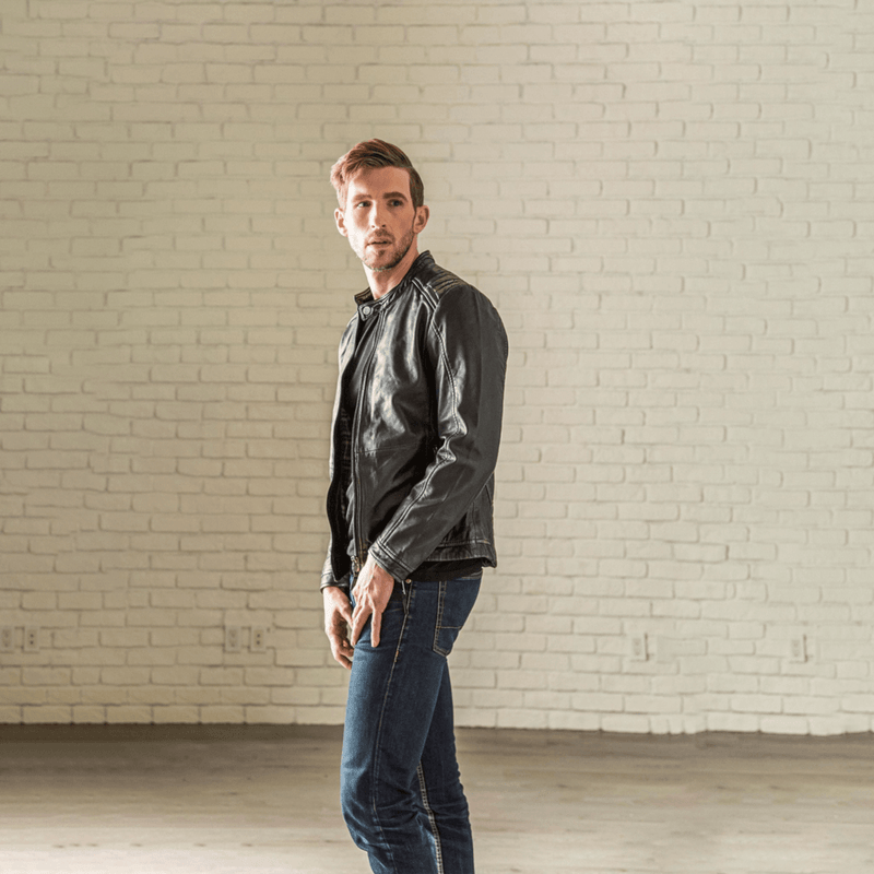 Racer Leather Jacket - Black