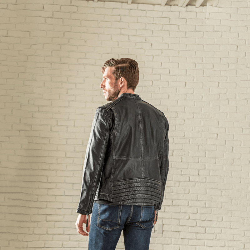 Racer Leather Jacket - Black