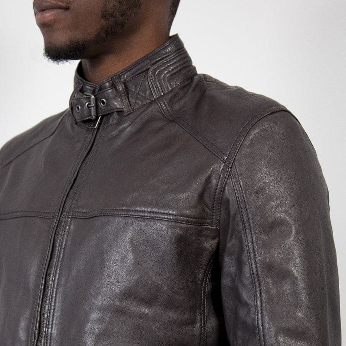 Robbie Leather Jacket - Brown
