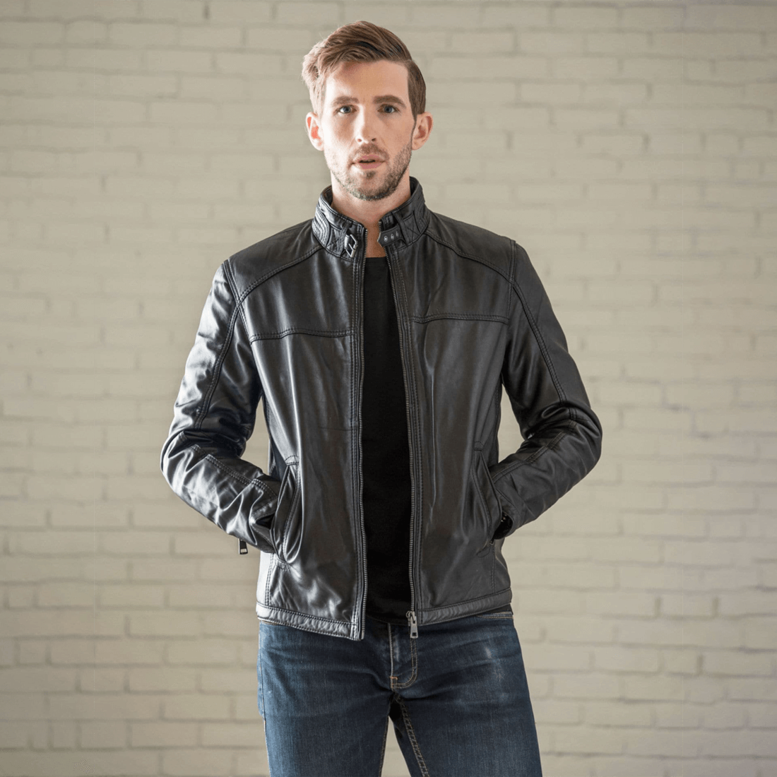 Robbie Leather Jacket - Black