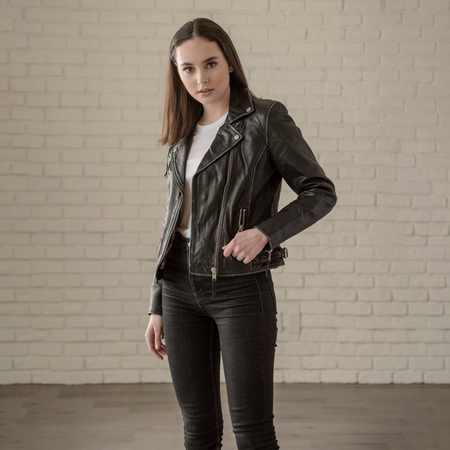 Sidney Leather Biker Jacket