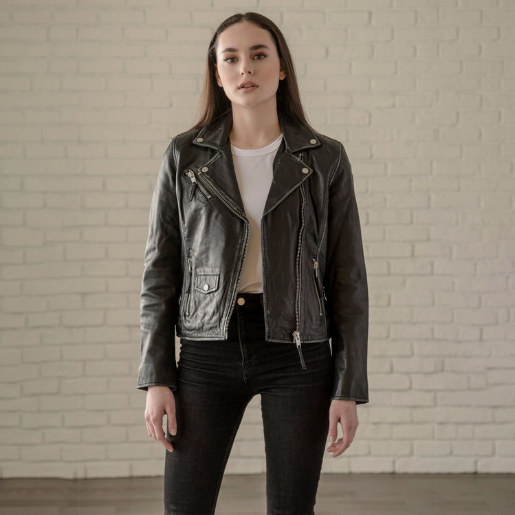 Sidney Leather Biker Jacket