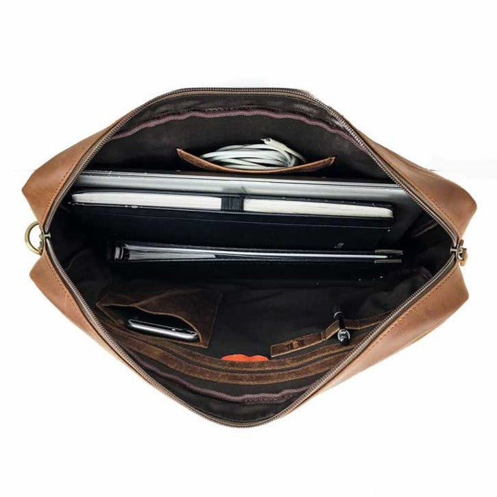 Slim Leather Briefcase 2.0 - HIDES