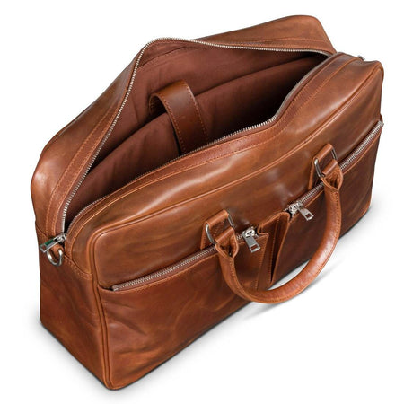 Slim Leather Briefcase - HIDES