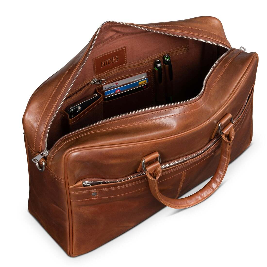 Slim Leather Briefcase - HIDES