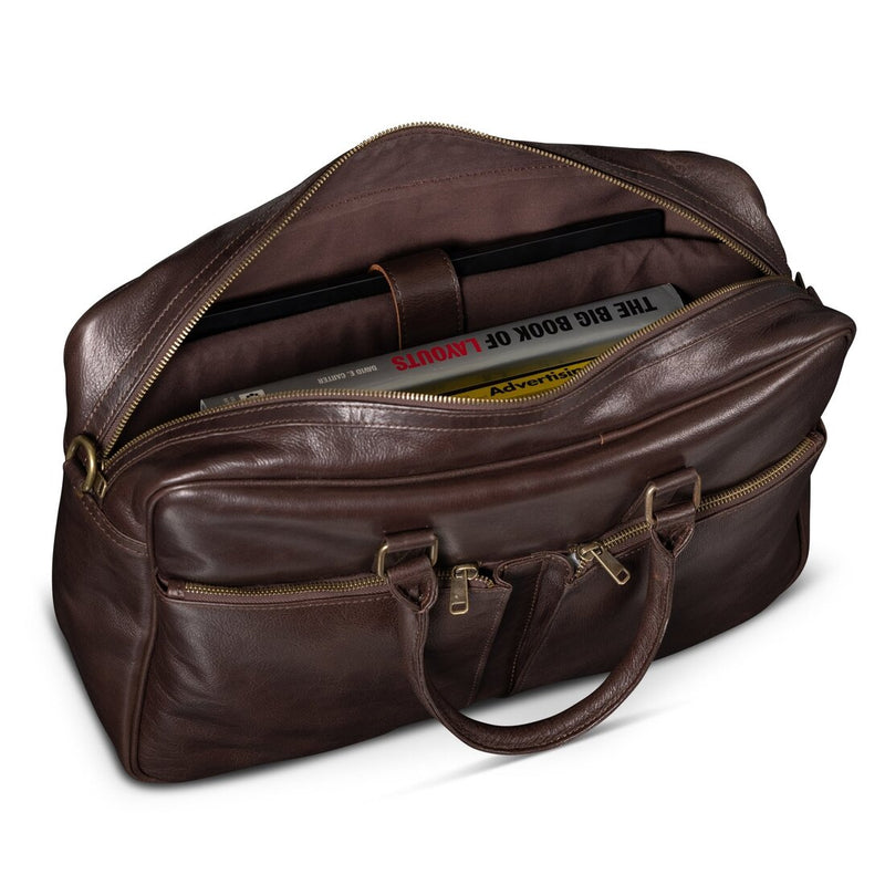 Slim Leather Briefcase - HIDES