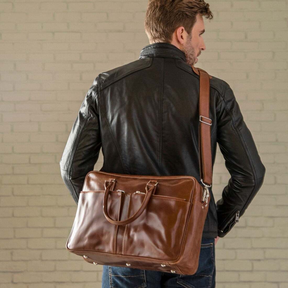 Slim Leather Briefcase - HIDES