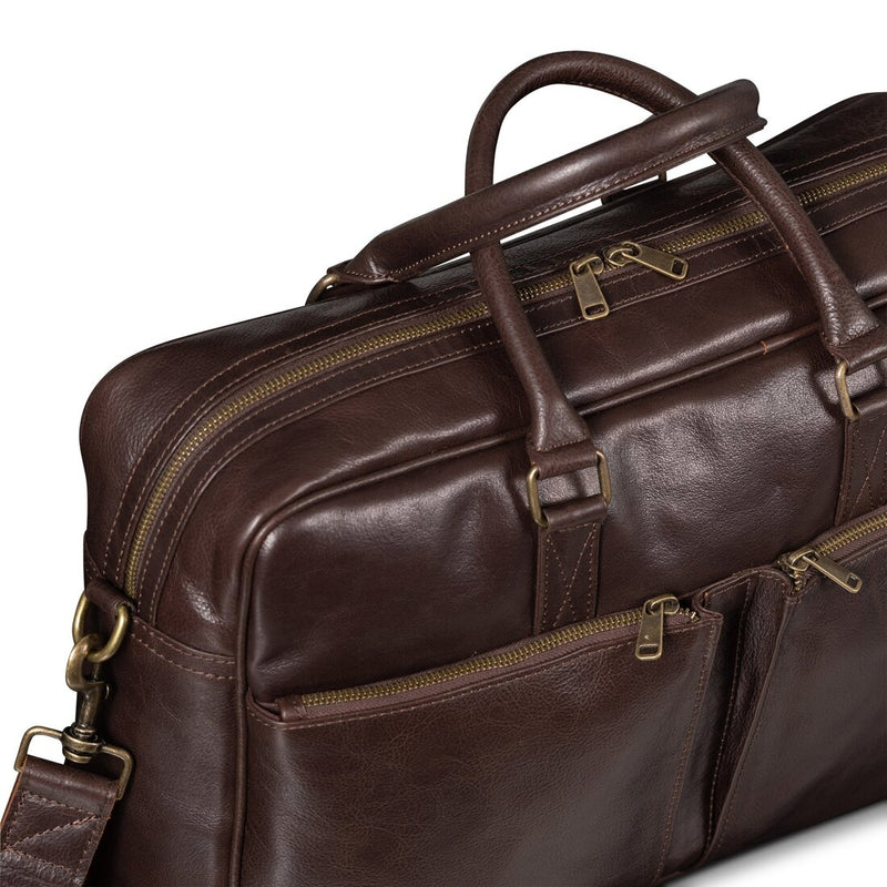 Slim Leather Briefcase - HIDES