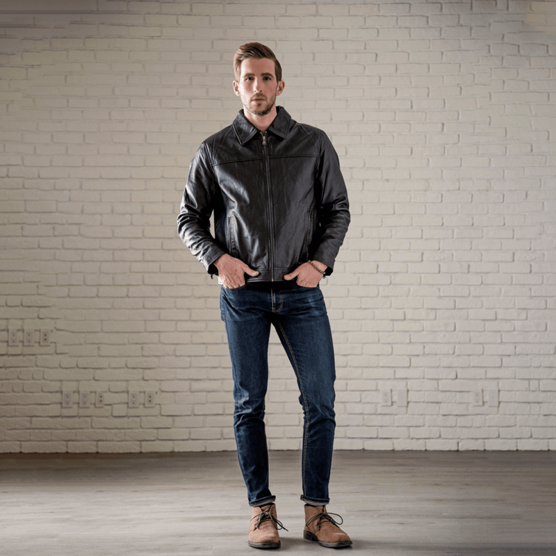 Ted Leather Jacket - Black