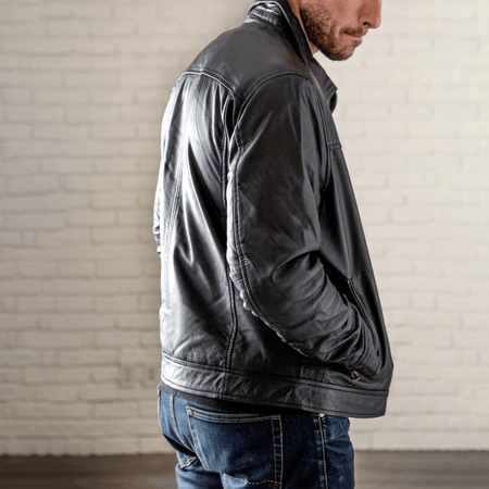 Mens Shirt Collar Leather Jacket - Black | HIDES Canada Mens Shirt Collar Leather Jacket - Black | HIDES Canada