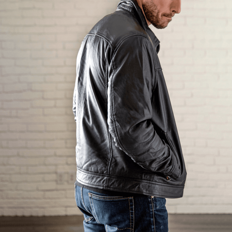 Ted Leather Jacket - Black