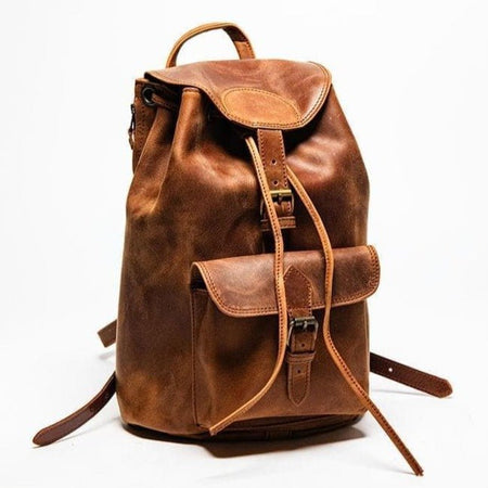 city leather backpack City Leather Backpack 2.0 | Spacious Drawstring Bag