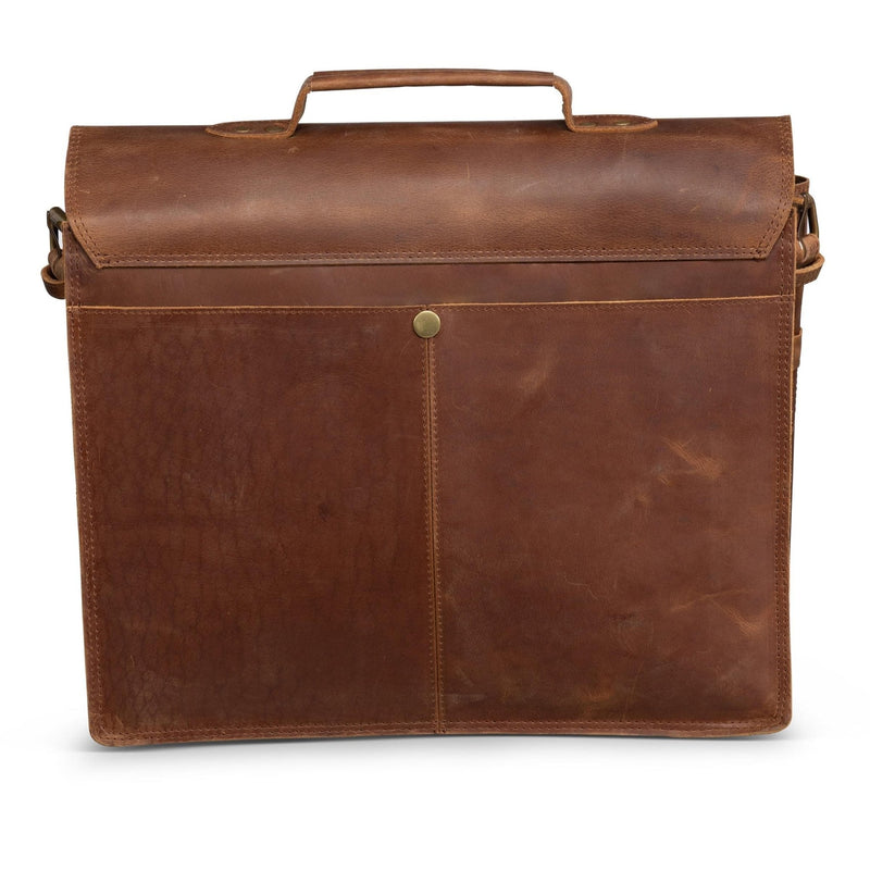 Front Pocket Leather Briefcase - HIDES